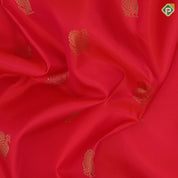 Tomato red gold zari annam butta design purple blue gold zari meena work border retro traditional silk saree