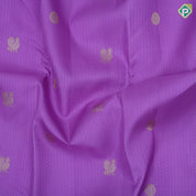 Dark lavender gold zari Annam and chakram butta self vairaoosi checks border traditional silk saree