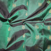 Green Color Horse Motif Gold Zari With Self Color Border Traditional Silk Saree