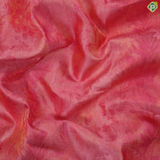 Pink self floral tissue weaved design borderless rani pink edge Trendy tissue silk saree