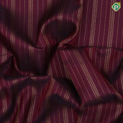 Beetroot maroon gold zari self designed stripes self color gold zari annam chakkaram lines border traditional silk saree