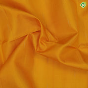 Mango yellow gold zari rain drop butta motifs Peach cream plain border grand pallu soft silk saree