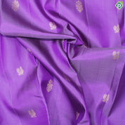 Violet Colour Gold Zari With Self Colour Border Traditional Silk Saree