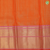 Pewter pink base multi color silver gold zari animals butta light pink gold zari diamond border pattu paavadai