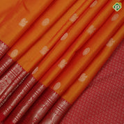 Mango yellow silver gold zari chakkaram annam butta rani red silver gold zari Annam elephant border pure mix silk saree