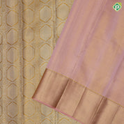 Gold Zari tissue silver zari grand floral design onion gold zari zig zag border grand tissue silk saree