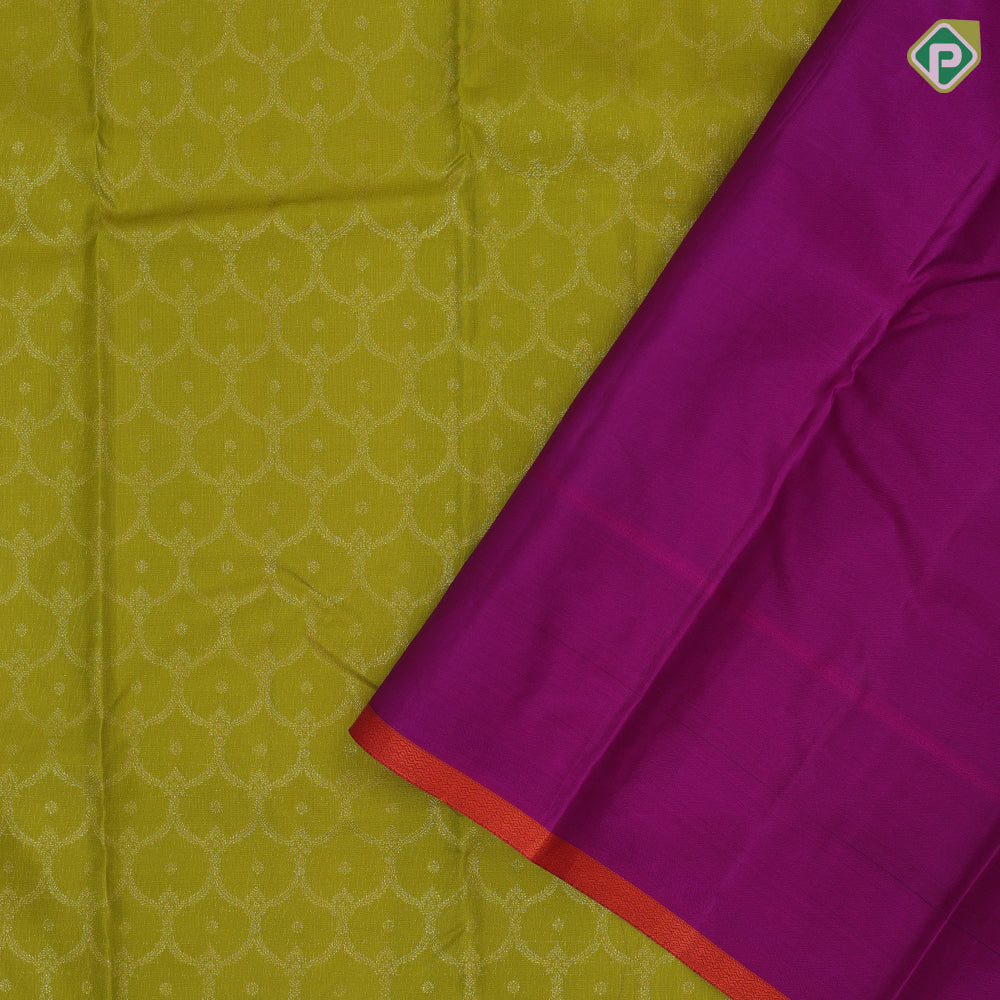 Sandal gold zari grand necklace design magenta pink silver gold zari banaras style border grand silk saree