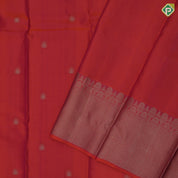Pinkish Orange thread fancy butta design self thread work border traditional silk saree
