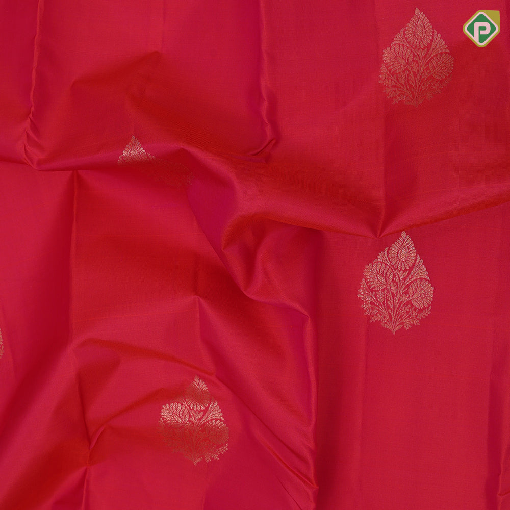 Mehndi green gold zari flower in leaf design brown gold zari peacock banaras style border gift silk saree