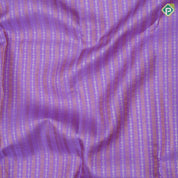Dark lavender silver and copper zari self designed stripes maroon red gold zari thread work border traditional silk saree