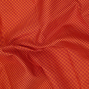 orange and red combo micro checks design forest green gold zari retta pett border gift silk saree