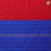 Tomato red gold zari vairaoosi checks kattam design borderless contemporary vintage silk saree