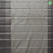 Silver zari by zari round self weaved round design violet silver zari diamond border tissue silk saree