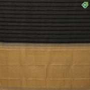 Luxury black gold zari zig zag stripes design borderless traditional silk saree