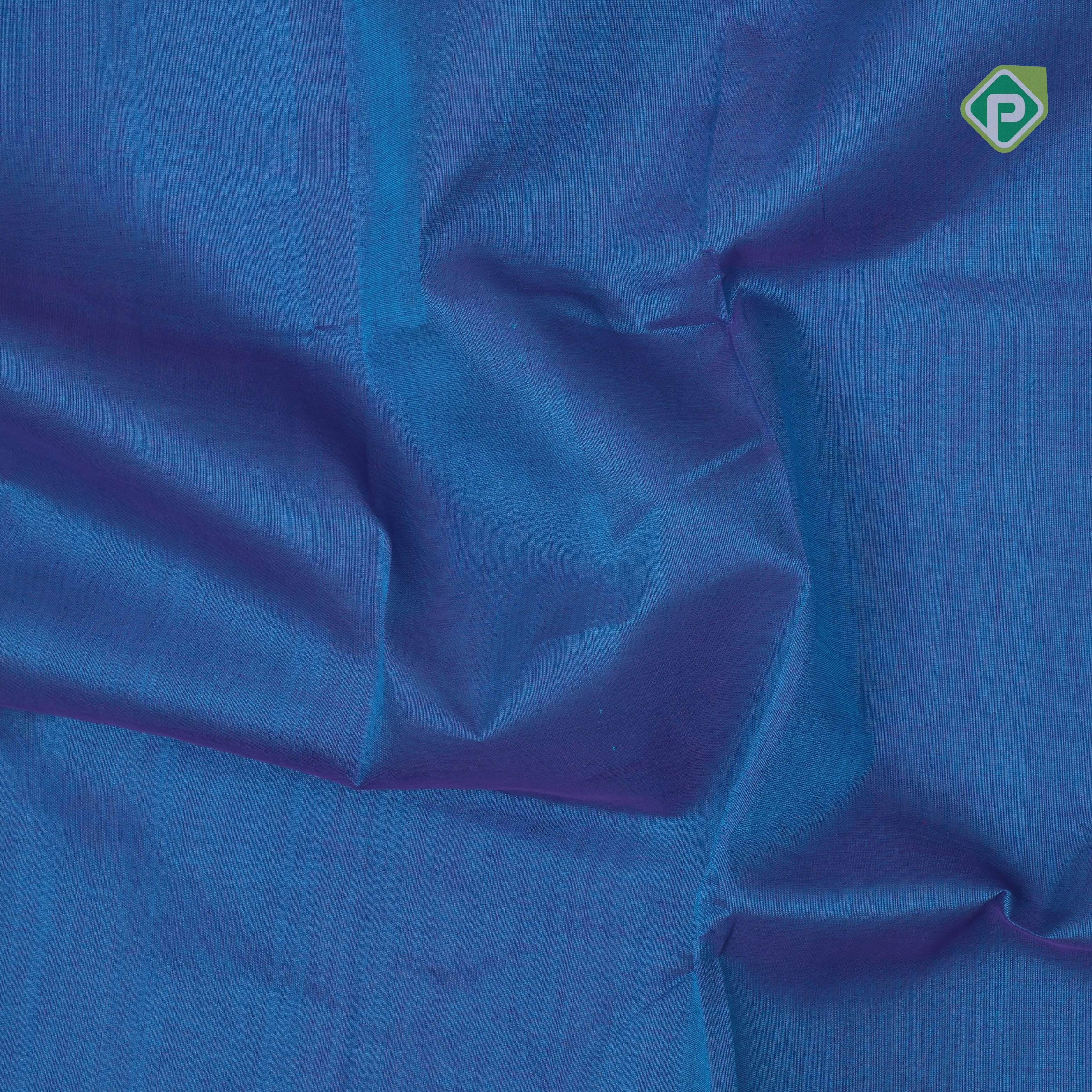 Peacock blue plain contrast red grand pallu concept cream white gold zari thread lines silk cotton saree