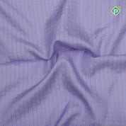 Lavender gold zari vairaoosi checkered contrast cream white floral digital print border silk saree