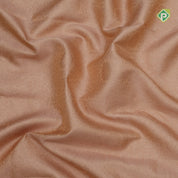 peach silver copper zari grand floral design contrast yellow floral digital print border silk saree