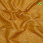 Mustard yellow silver zari grand floral creamy sandal floral digital print border silk saree