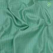 Safire green gold zari vairaoosi lines contrast cream white floral digital print border silk saree