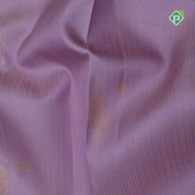 Lavender silk thread gold zari stripes mid flower butta design contrast green gold zari rettapet border Traditional silk saree