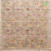 Gold zari by zari tissue muti color digital painting meena work silver zari edge border banaras silk saree