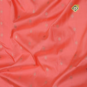 peach pink gold zari small flower design Purple gold zari rangoli border banaras silk saree