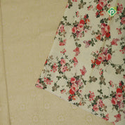 mint green silver zari grand floral creamy green floral digital print border silk saree