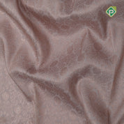 peach gold zari grand floral creamy sandal modern art digital printed border silk saree