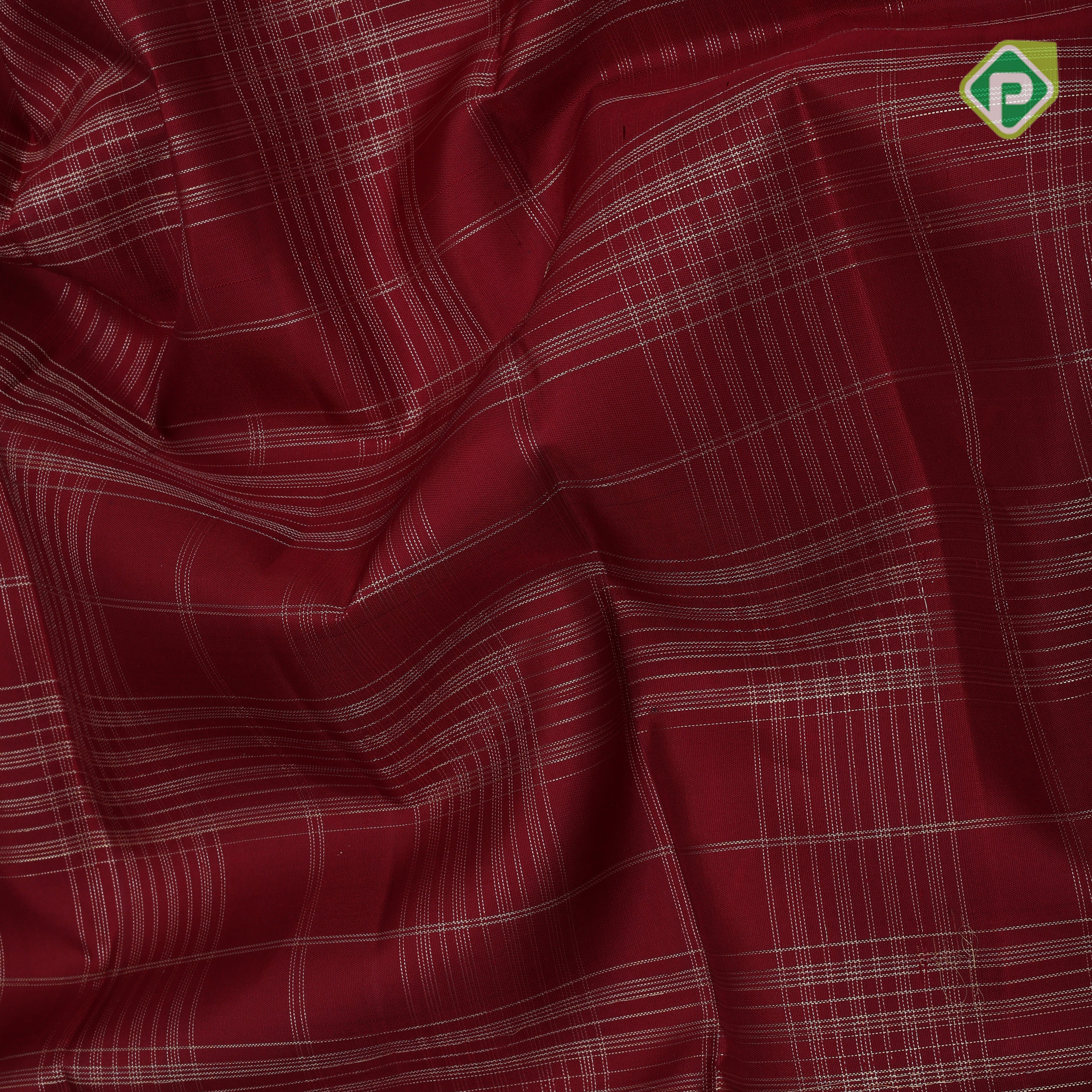 maroon gold zari multi lines checks self gold zari double design border traditional silk saree