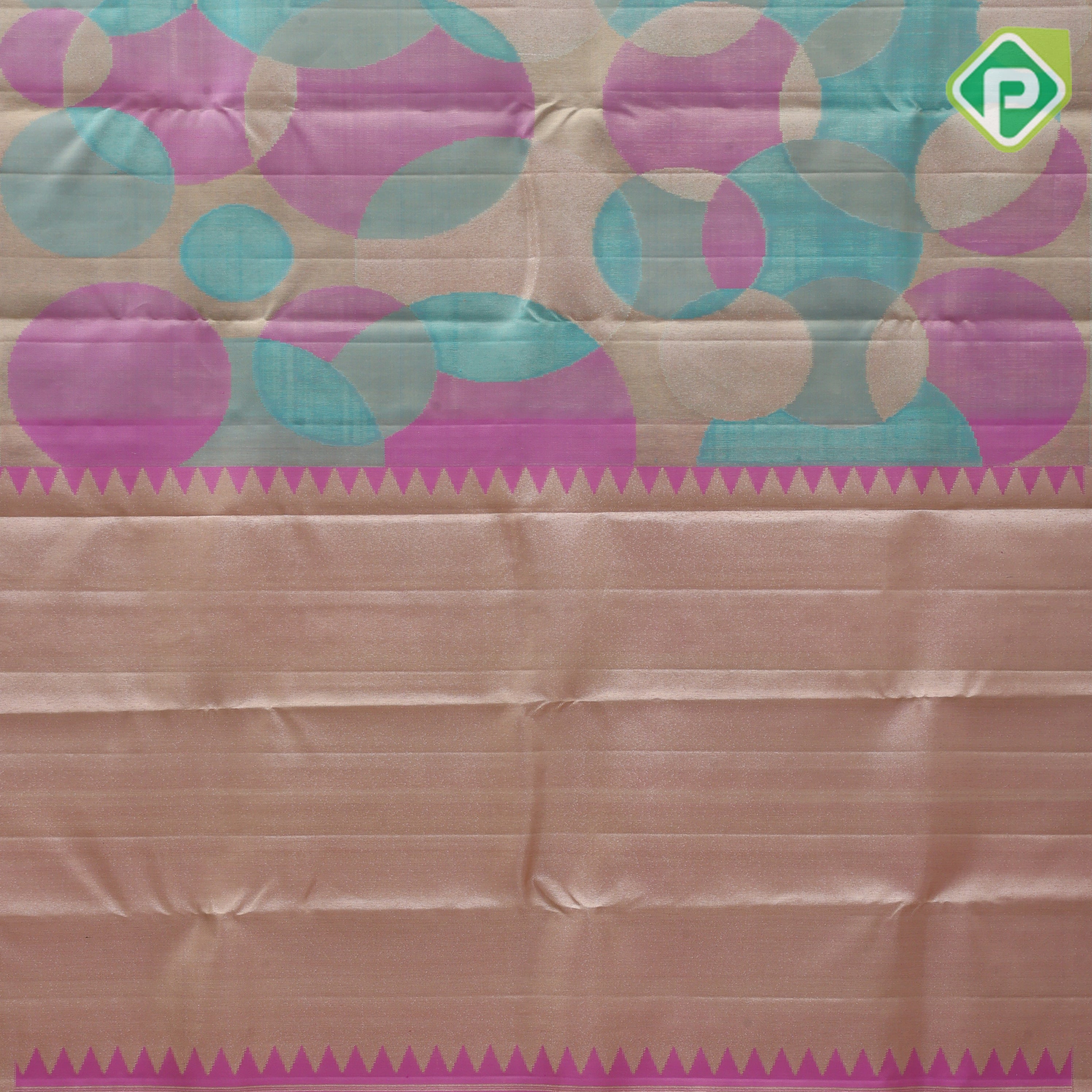 Multi colour bubble design zari by zari tissue gold zari bavanji border trendy designer silk saree