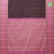 beetroot maroon gold zari grand butta design contrast baby pink gold zari multi lines border grand bridal silk saree