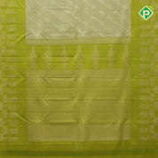 Mint green gold zari grand floral creeper design parrot green peacock design border grand bridal silk saree