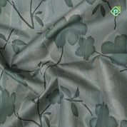Pastel color fancy flower design self gold zari buttons border fancy border cotton saree