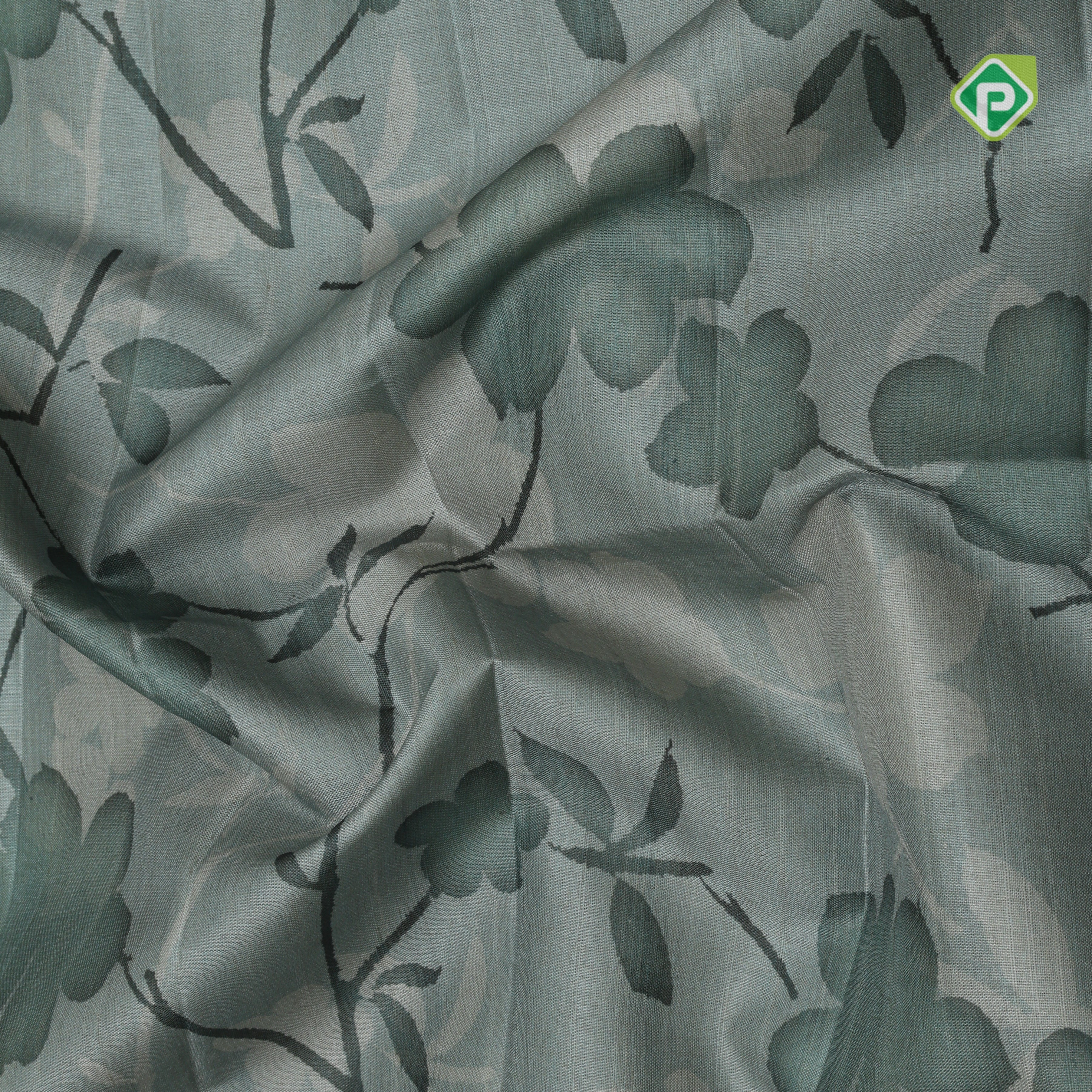 Pastel color fancy flower design self gold zari buttons border fancy border cotton saree