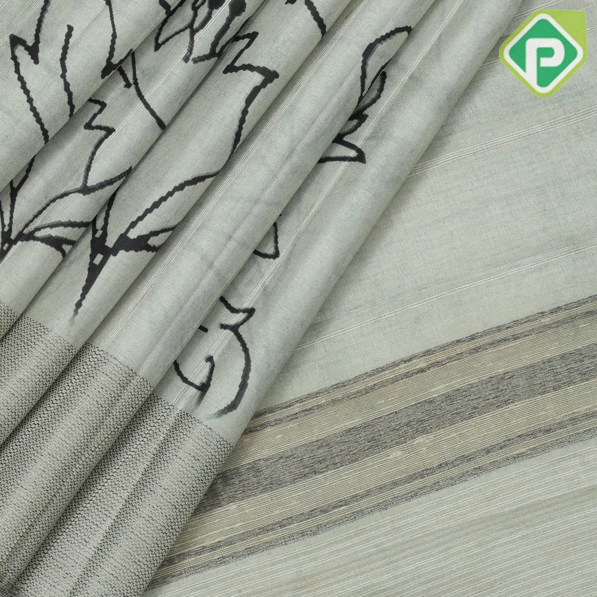 creamy color floral print self zari plain border fancy cotton saree