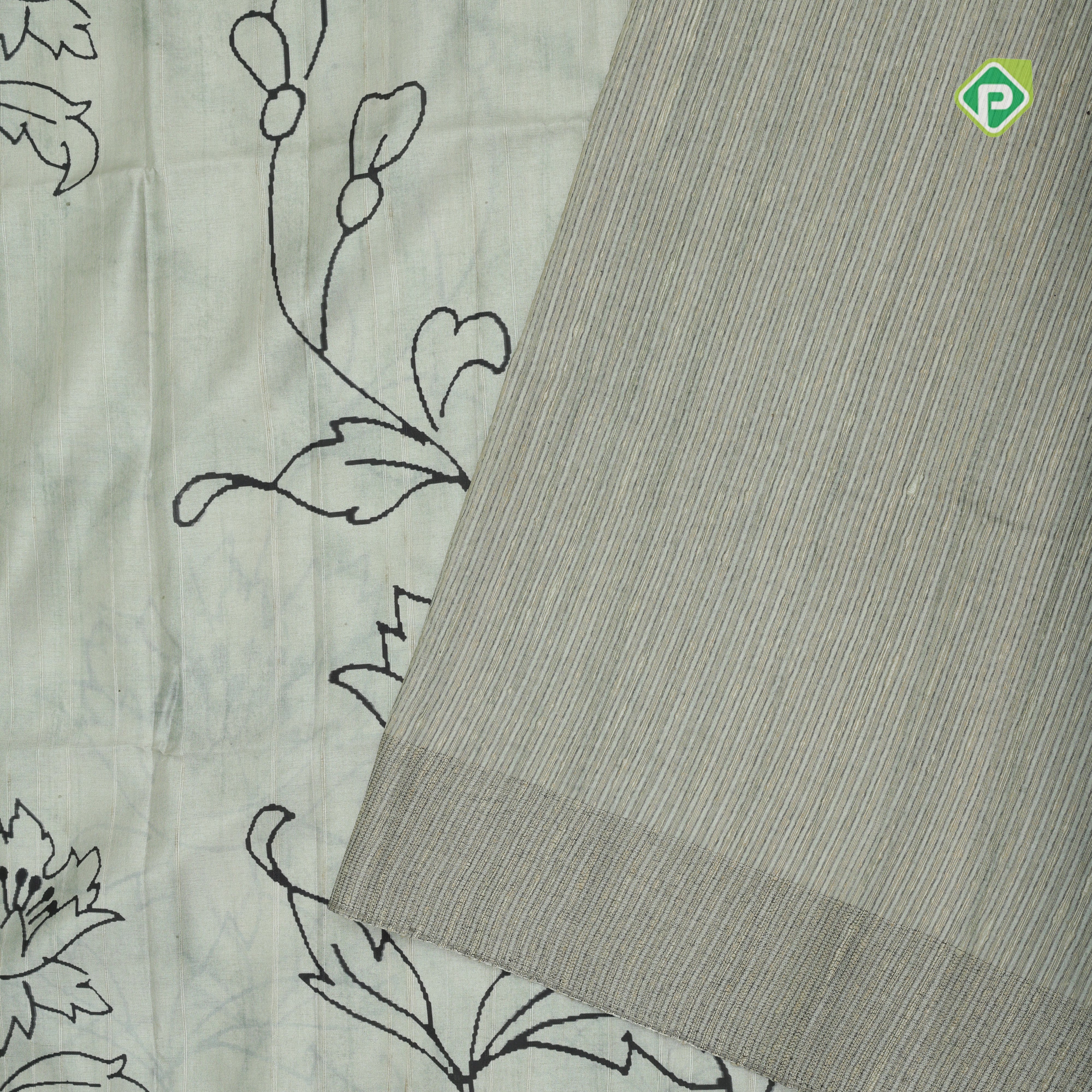 creamy color floral print self zari plain border fancy cotton saree