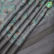 Orchid flower design self zari border fancy cotton saree