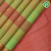 pink base tri color big checks annam chakkram butta pink gold zari edge border traditional silk saree