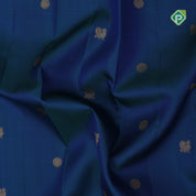 peacock blue gold zari rudraksham peacock butta contrast purple gold zari rettapet border traditional silk saree