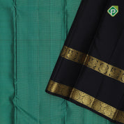 Emarald green gold micro vairaoosi design grape brown gold zari rettapet border vintage traditional silk saree