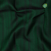 Green with green thread designed stripes weaved mustard thread work rangoli border trendy designer silk saree