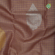 Dark onion gold zari checked mid big thilagam butta maroon gold zari rettapet border retro traditional silk saree