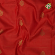 brick red mild vairaoosi tissue gold zari butta purple silver gold zari waves border trendy designer silk saree