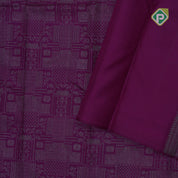 purple with neem zari fancy design blocks borderless all over weaved design silk saree