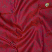 pinkish orange neem zari grand flower design self thilagam border all over weaved silk saree