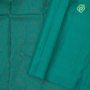pinkish orange neem zari grand flower design self thilagam border all over weaved silk saree