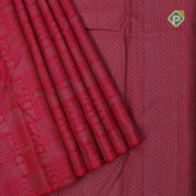 purple with neem zari fancy design blocks borderless all over weaved design silk saree