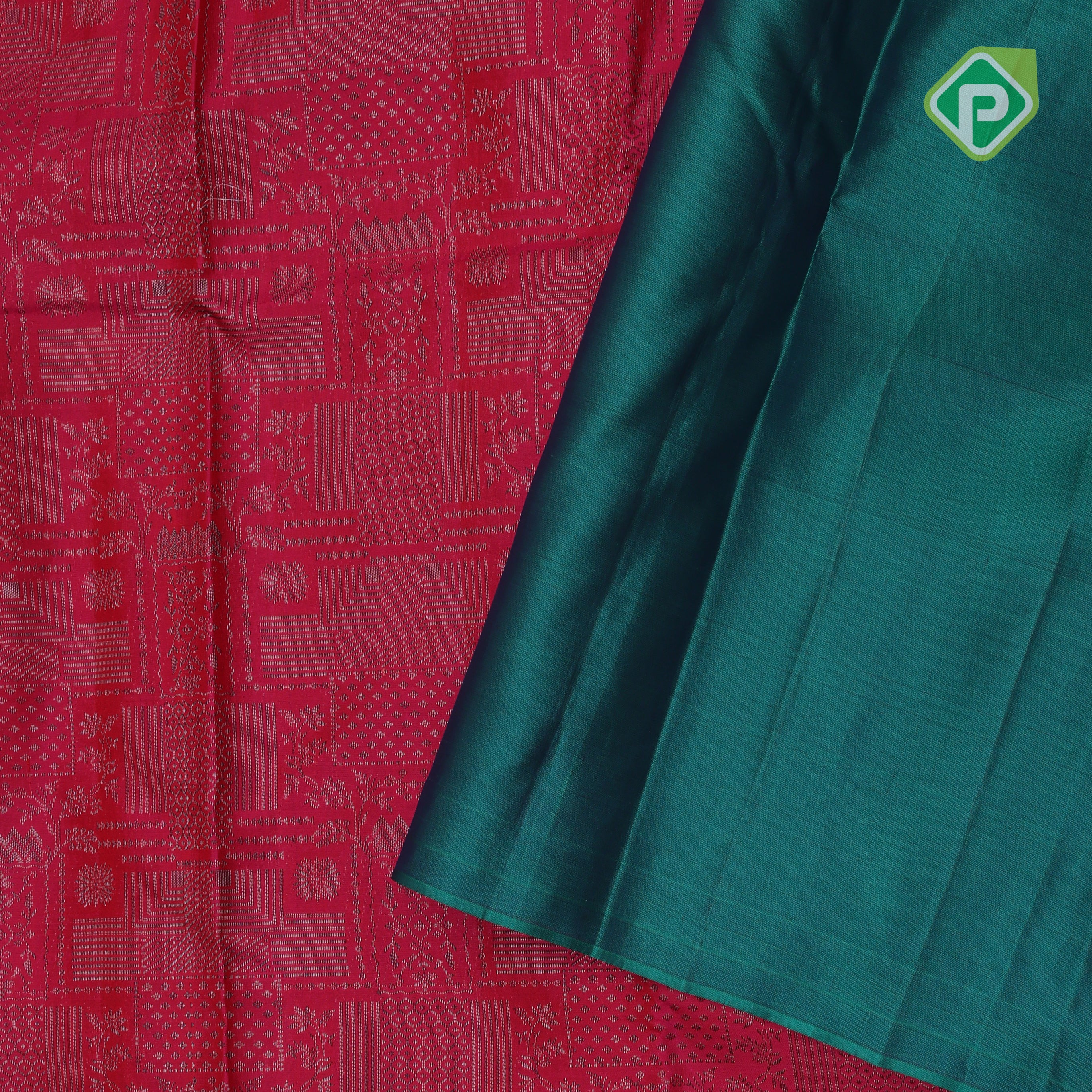 purple with neem zari fancy design blocks borderless all over weaved design silk saree