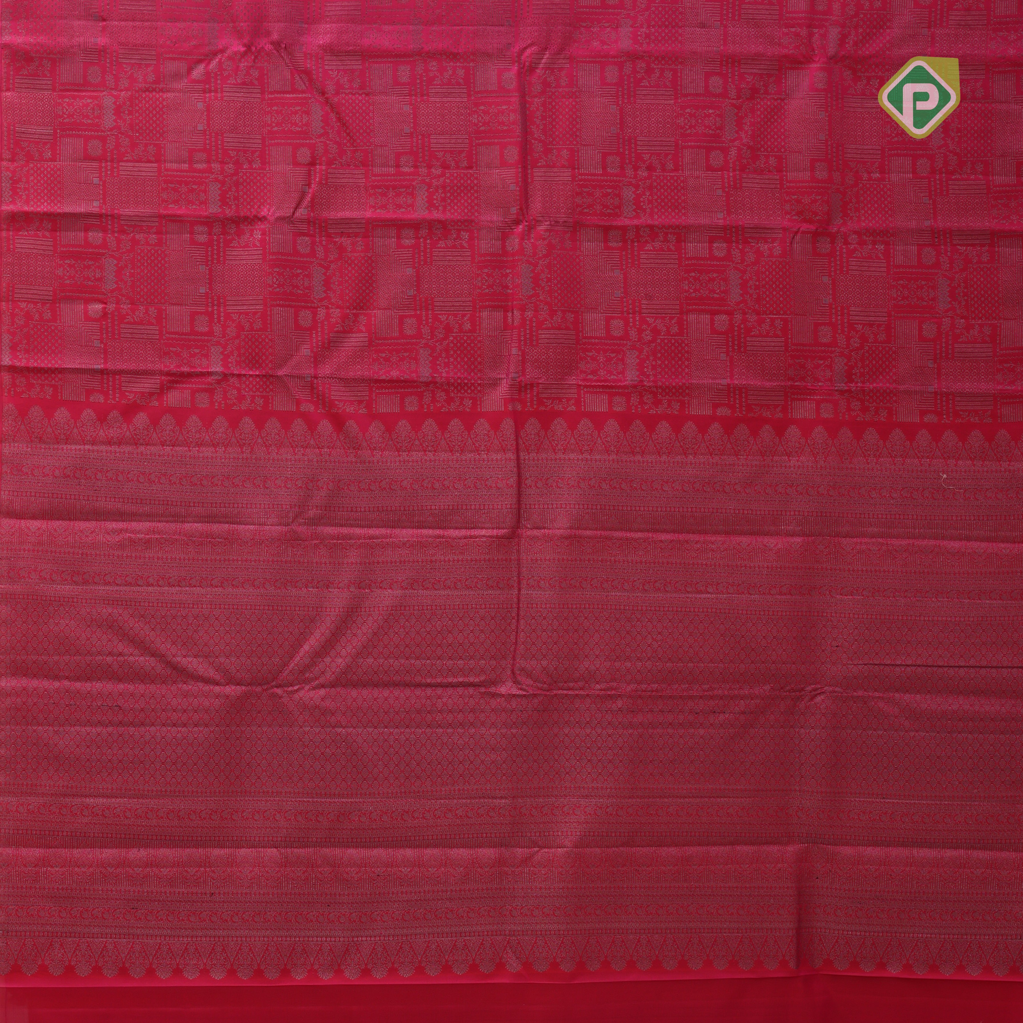 purple with neem zari fancy design blocks borderless all over weaved design silk saree