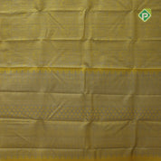 banana yellow neem zari self design boxes pink edge border all over weaved silk saree